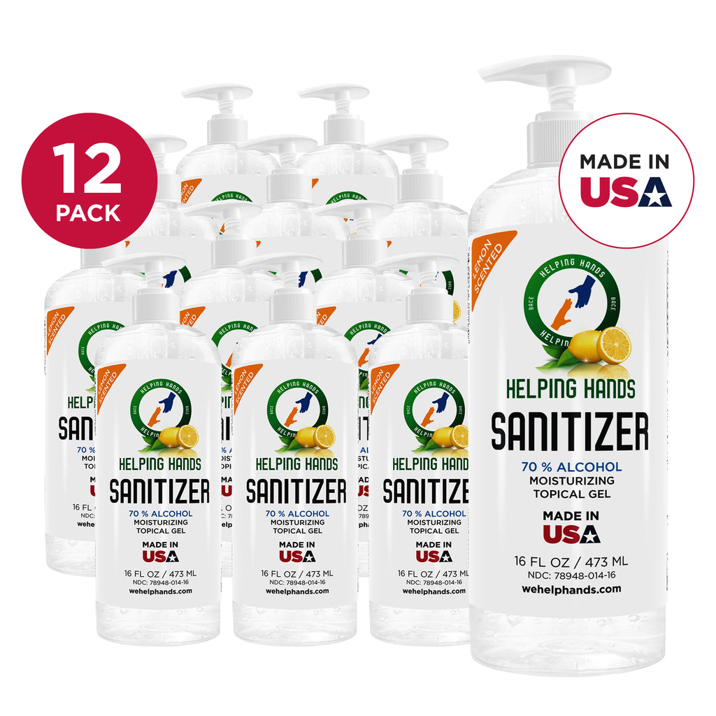 Helping Hands Moisturizing Gel Hand Sanitizer - Case of 12