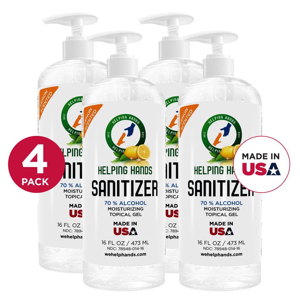 Helping Hands Moisturizing Gel Hand Sanitizer - Case of 4