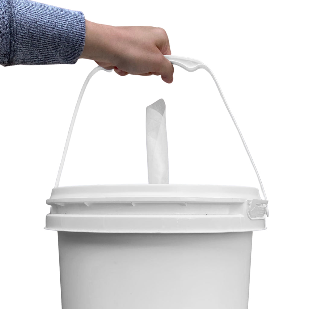 White Plastic Bucket for Wet Wipes