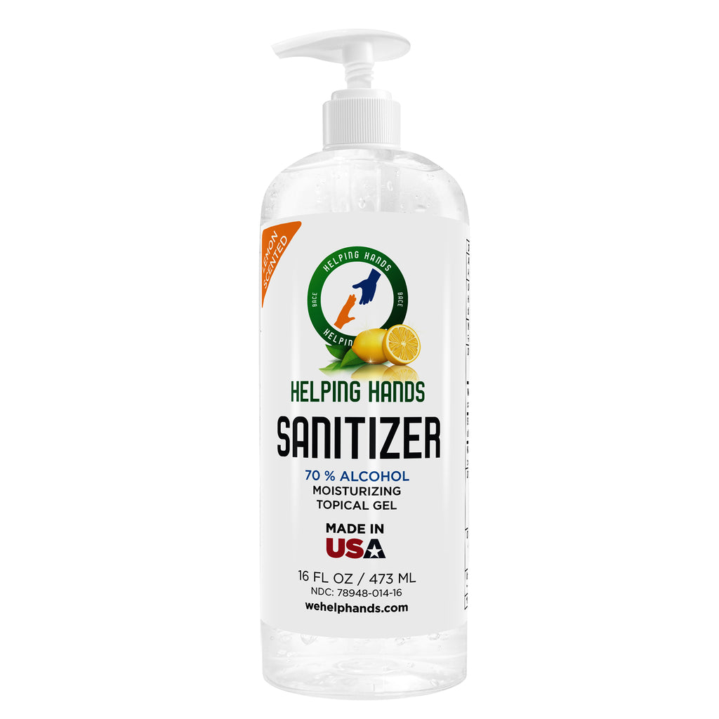 Lemon-Scented Ultra Moisturizing Gel Hand Sanitizer - 70 Percent Ethyl Alcohol - 16 oz Bottle with Pump